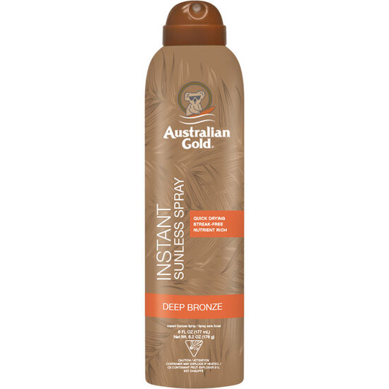 JAUNUMS! Australian Gold Instant Sunless Spray Deep Bronze paštonējošais aerosols 177ml
